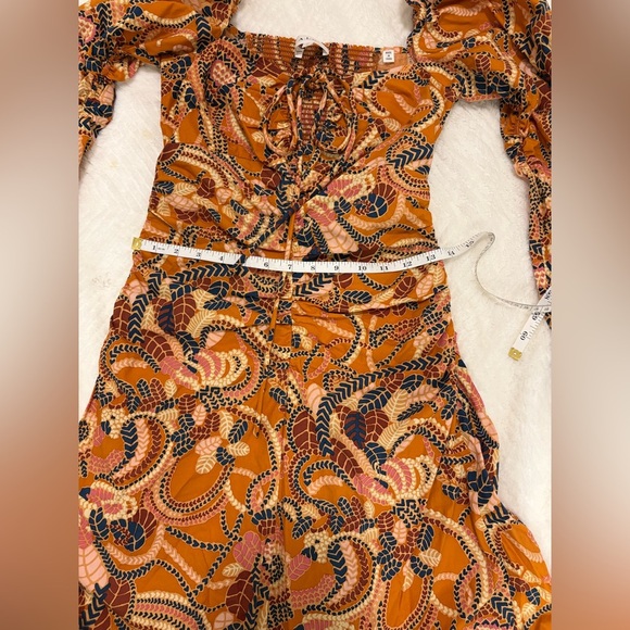 A.L.C Paisley Print Cotton Long Dress Size 2 - Picture 12 of 14